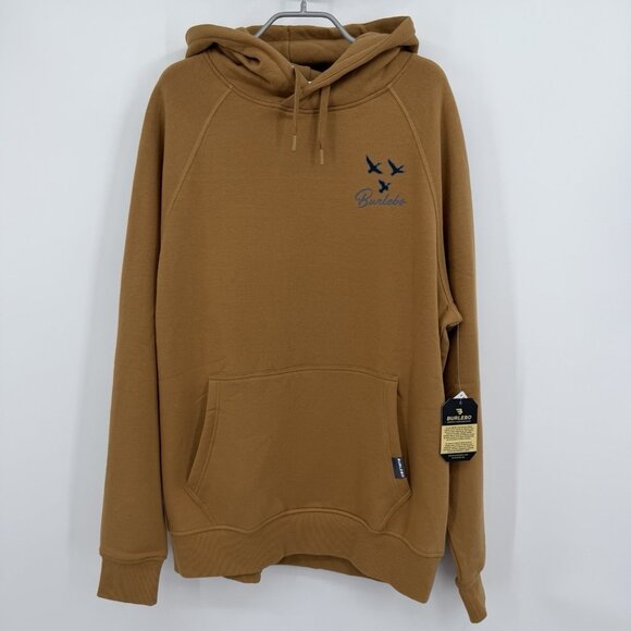 BURLEBO Other - BURLEBO Men's Midweight Fleece Hoodie Sweatshirt M Light Brown Duck Hunting Dog